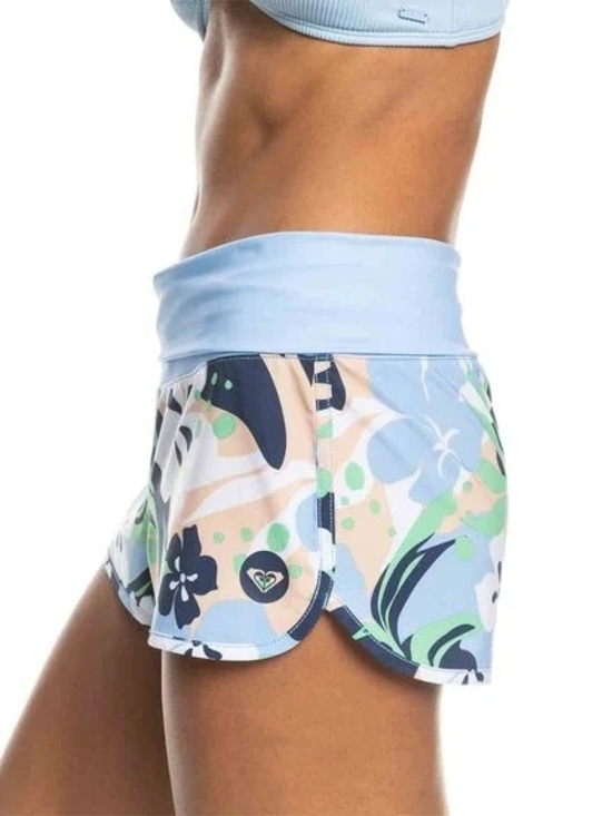 ROXY Blue Floral Board Shorts Women's Size S NWT - Picture 3 of 10